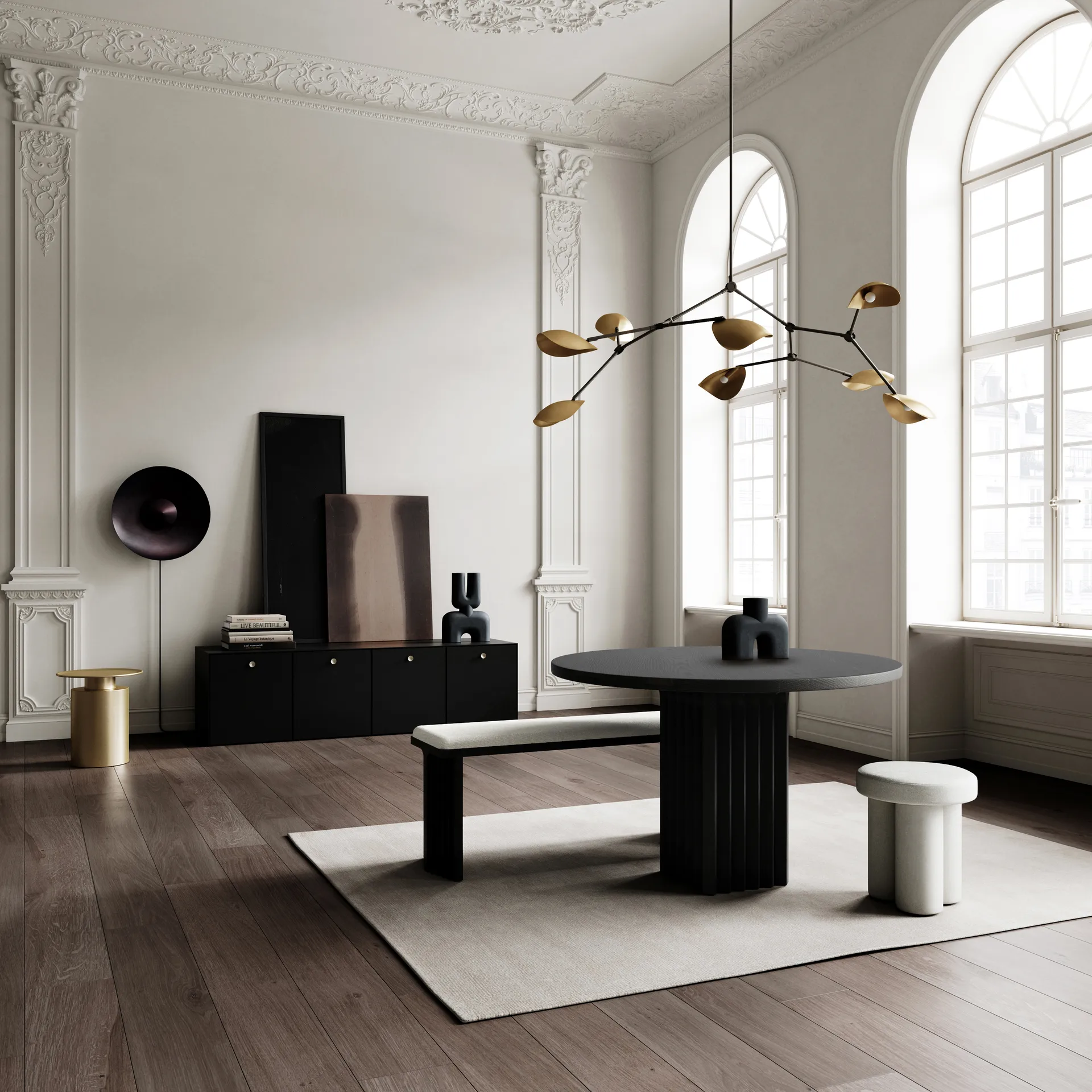 Arc matbord Ø120 cm, Coffee black oak 101 Copenhagen