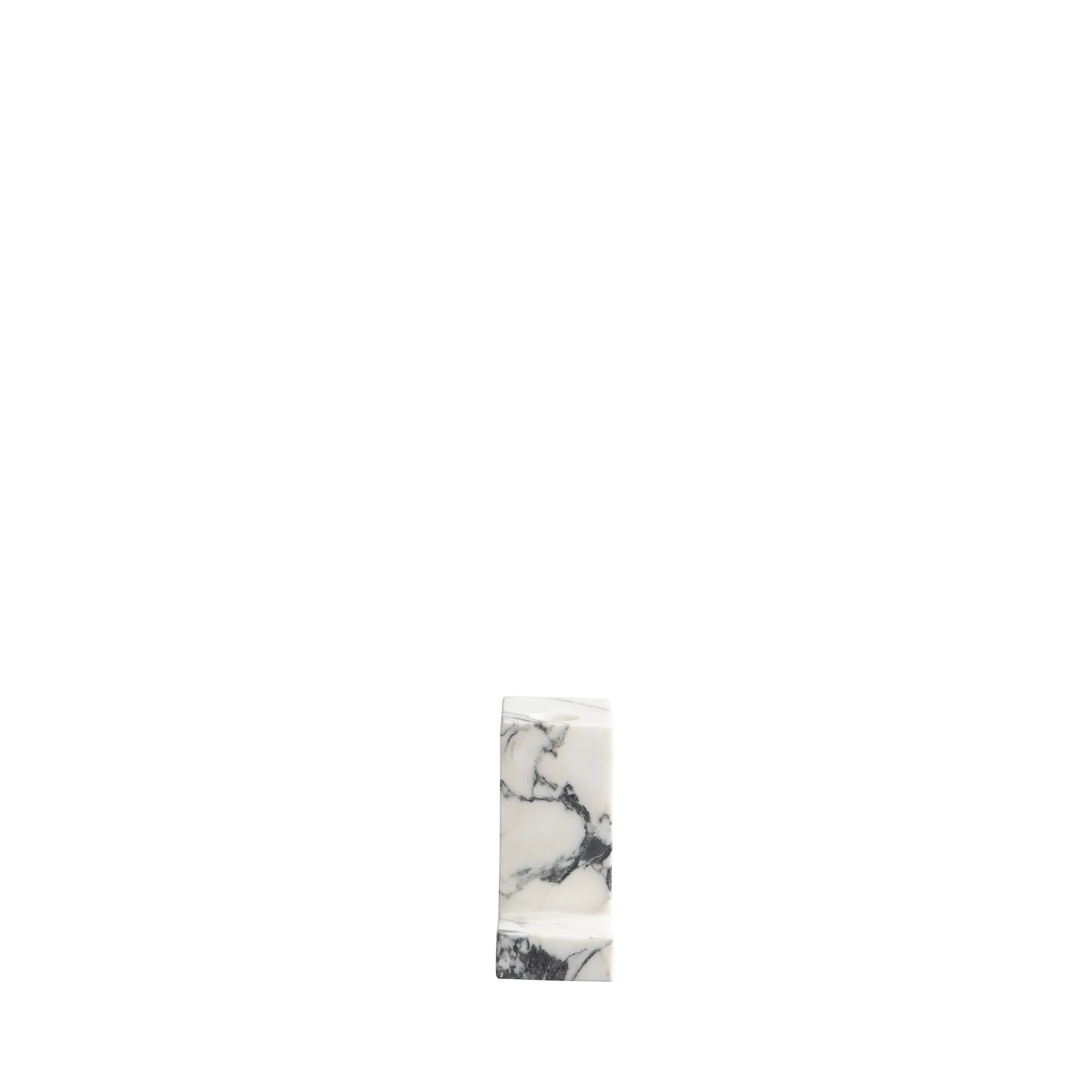 Brick hög ljusstake 10,5x12,5 cm, Calacatta 101 Copenhagen