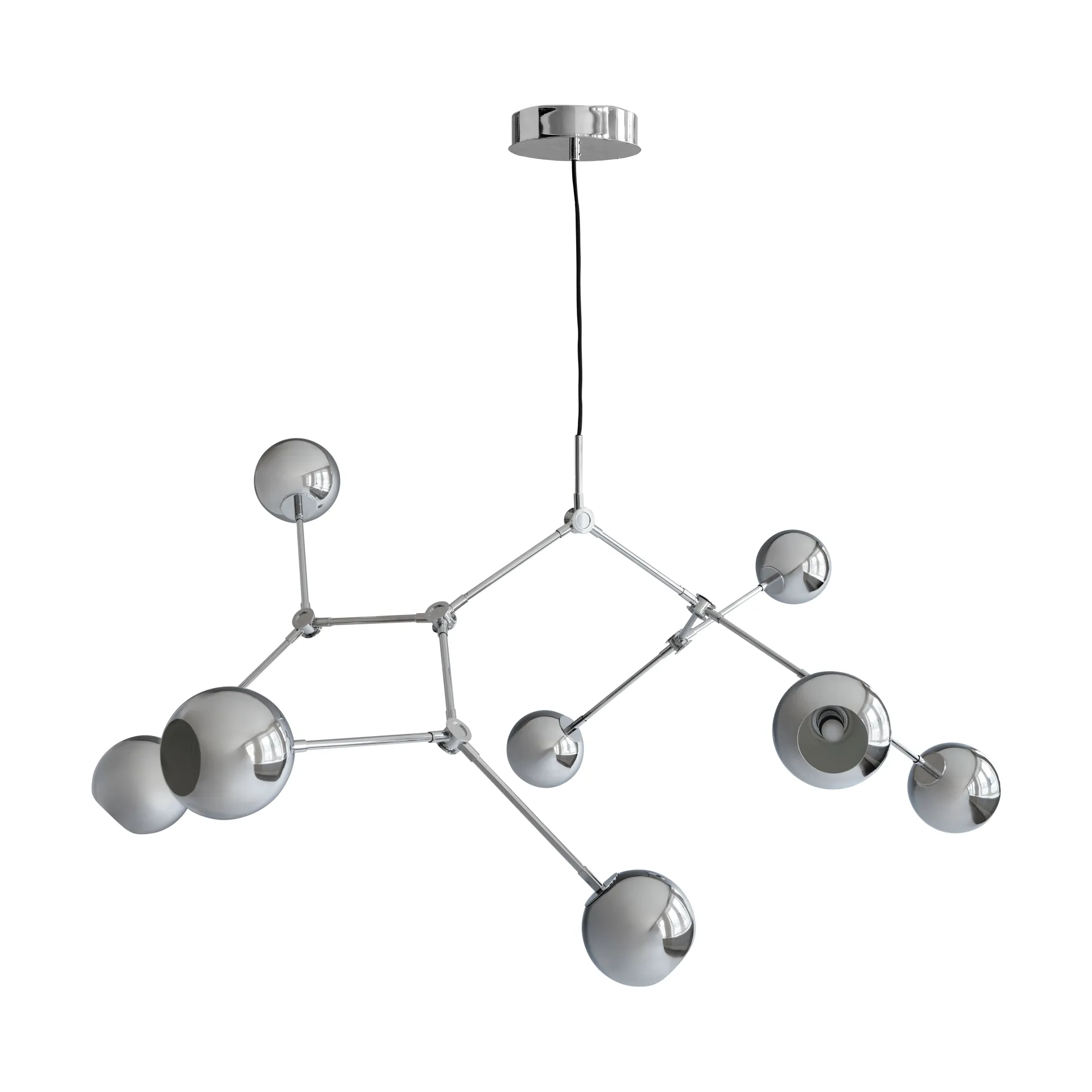 Drop Chandelier Globe takkrona, Chrome 101 Copenhagen