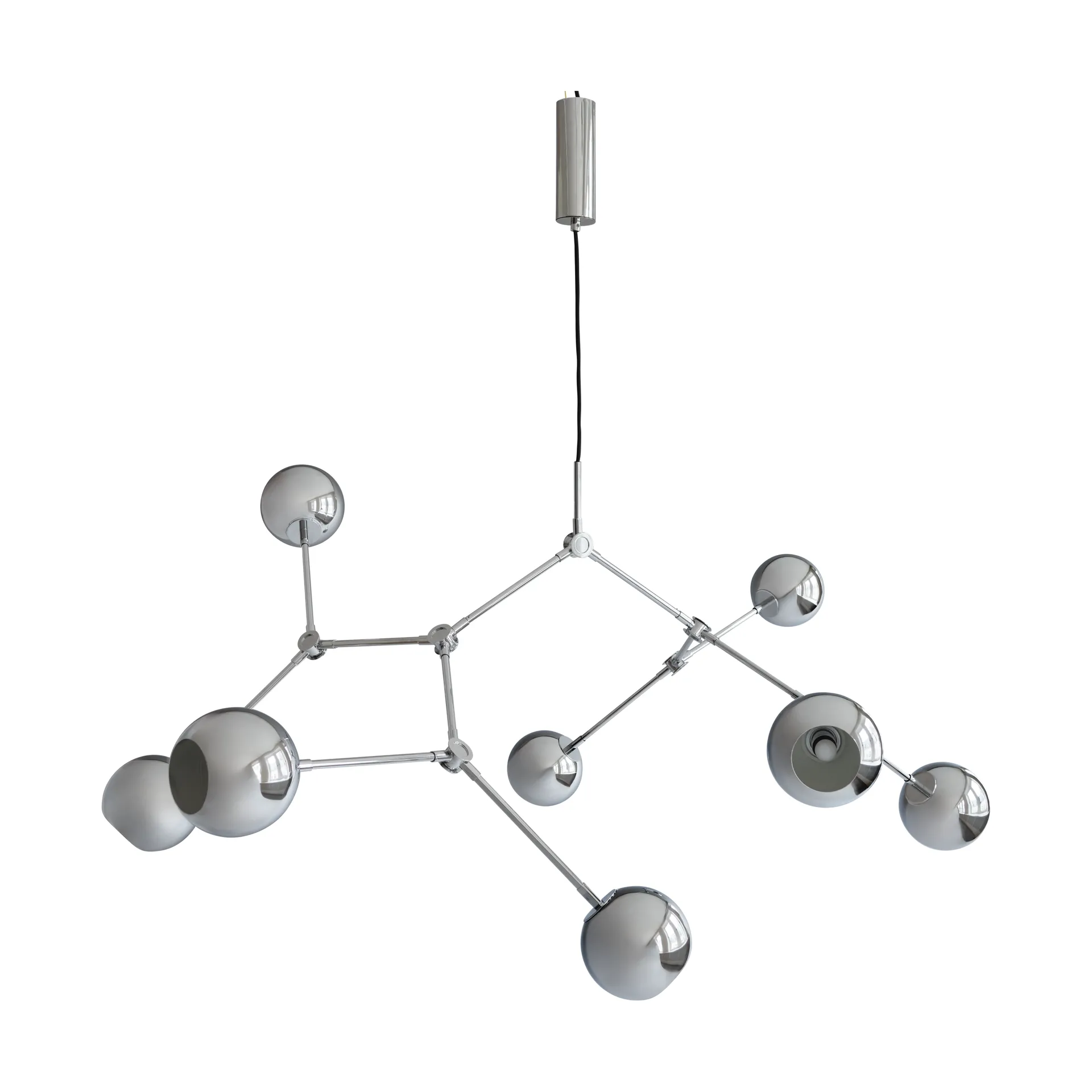 Drop Chandelier Globe takkrona, Chrome 101 Copenhagen