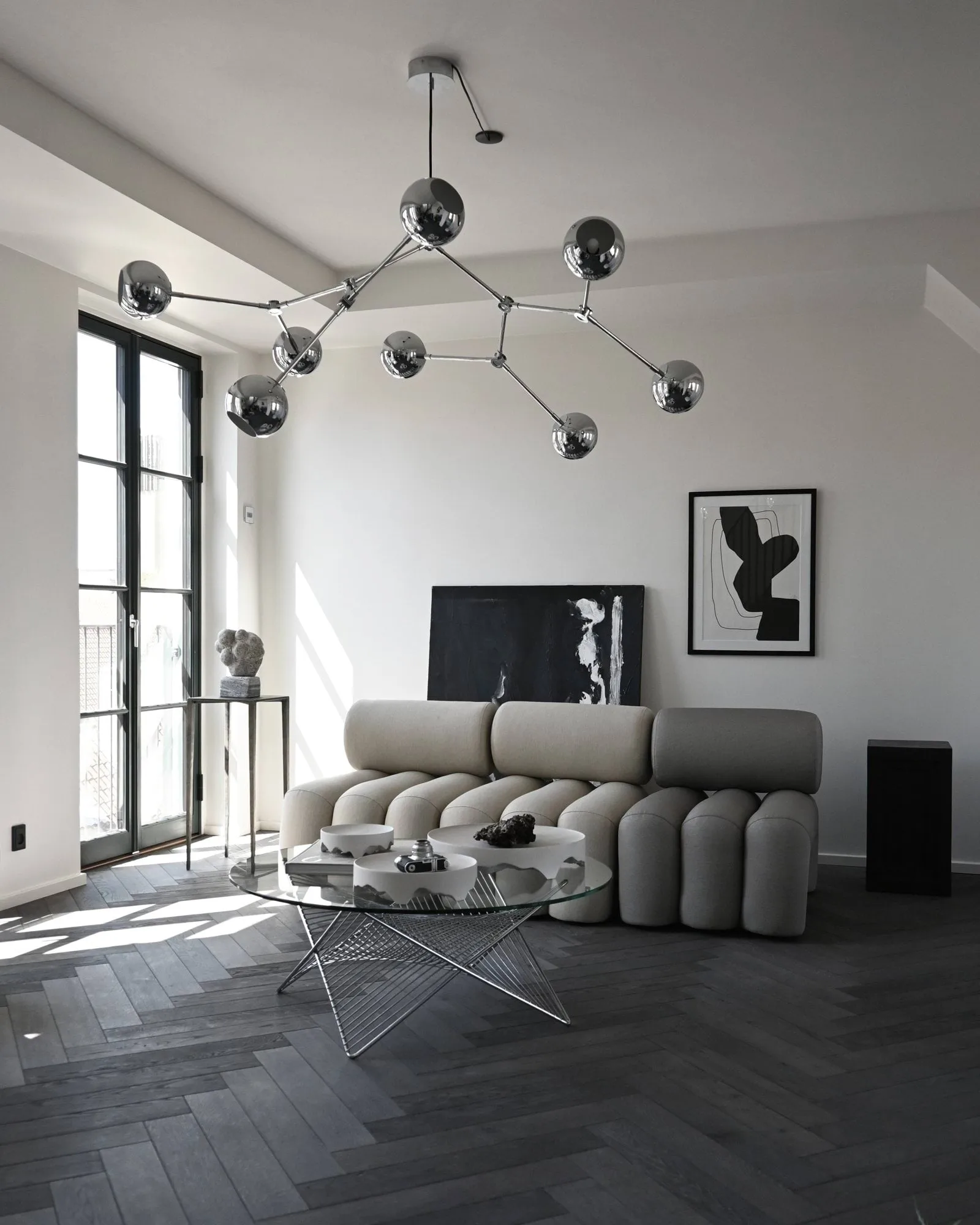 Drop Chandelier Globe takkrona, Chrome 101 Copenhagen