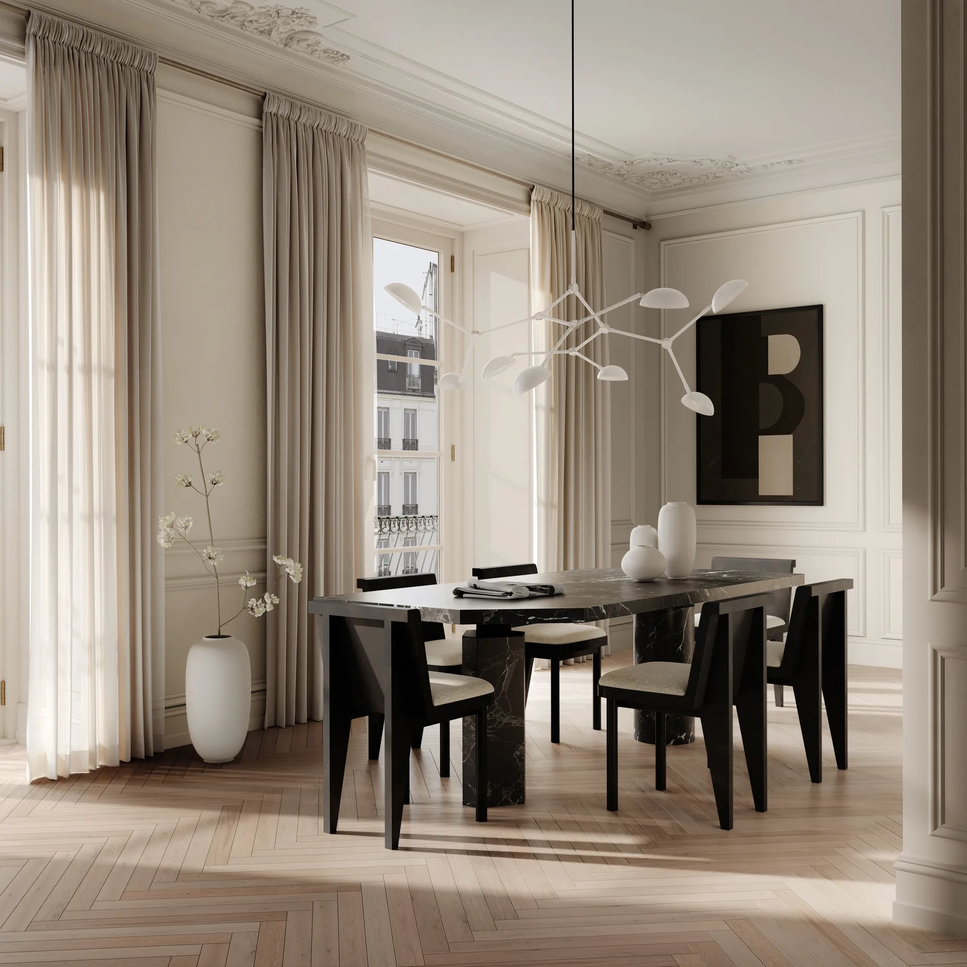 Drop Chandelier takkrona, Vit 101 Copenhagen