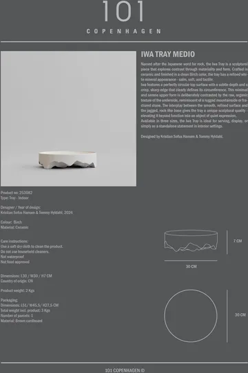 Iwa dekorationsbricka - Birch, Ø30 - 101 Copenhagen
