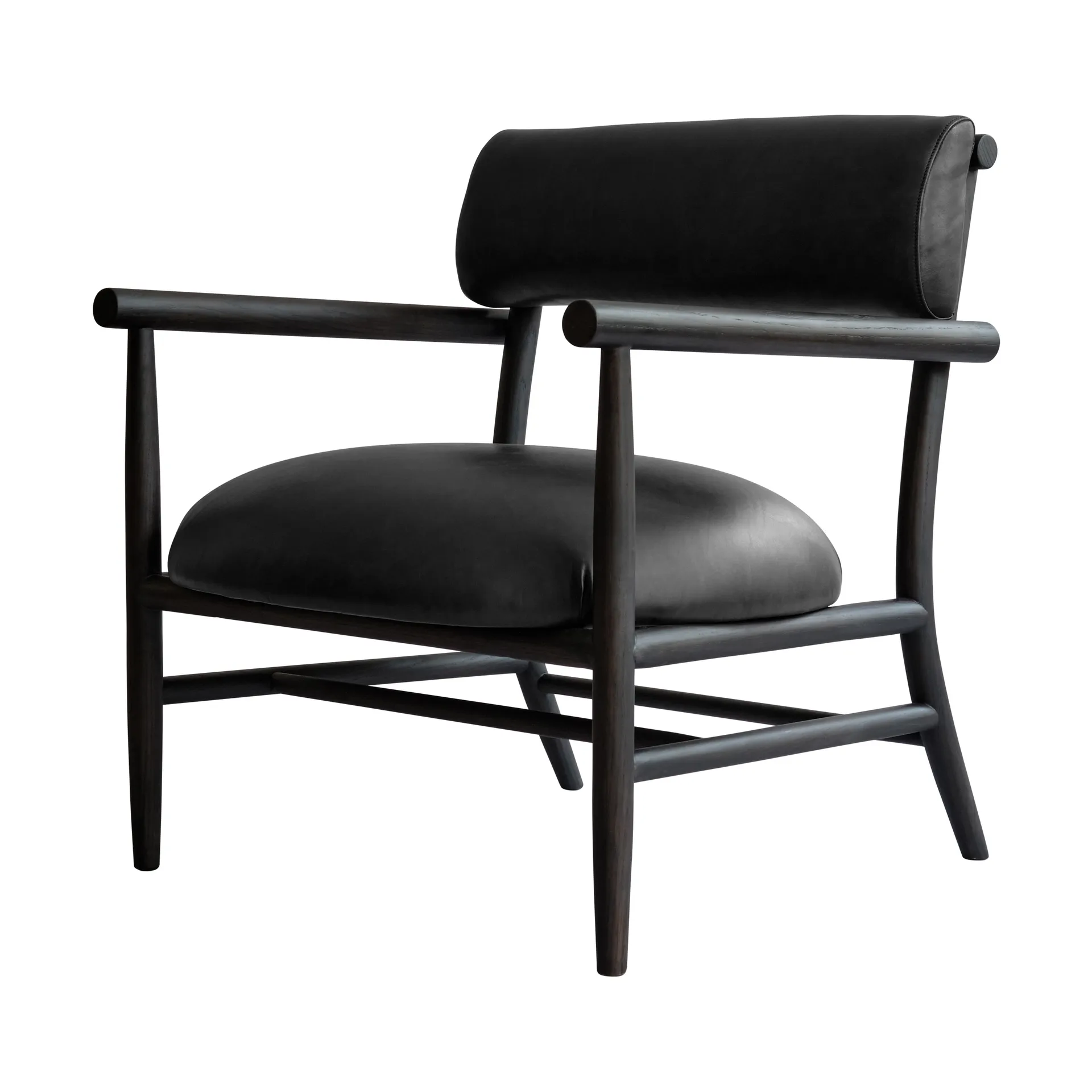 Nama lounge chair, Aniline leather black 101 Copenhagen