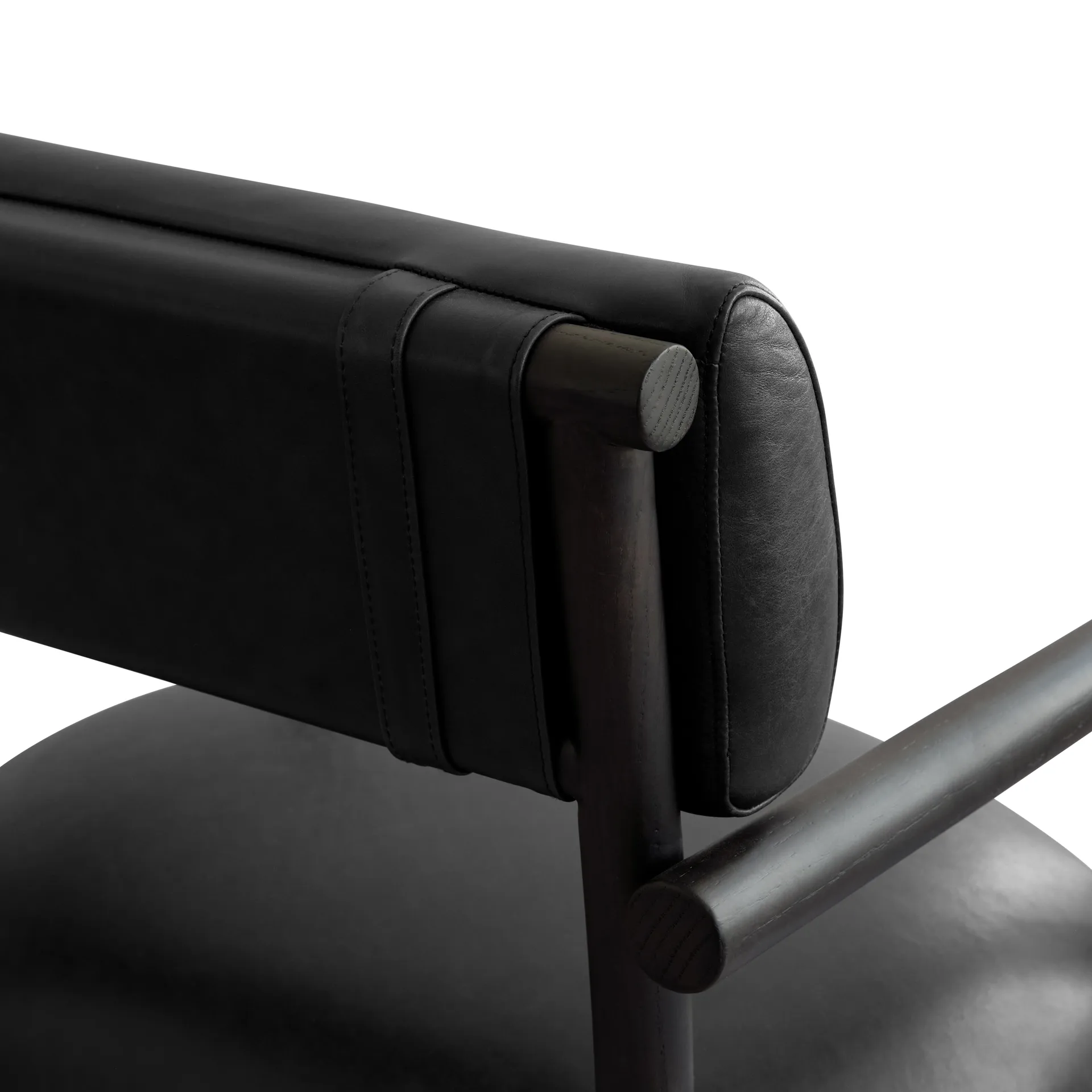 Nama lounge chair, Aniline leather black 101 Copenhagen