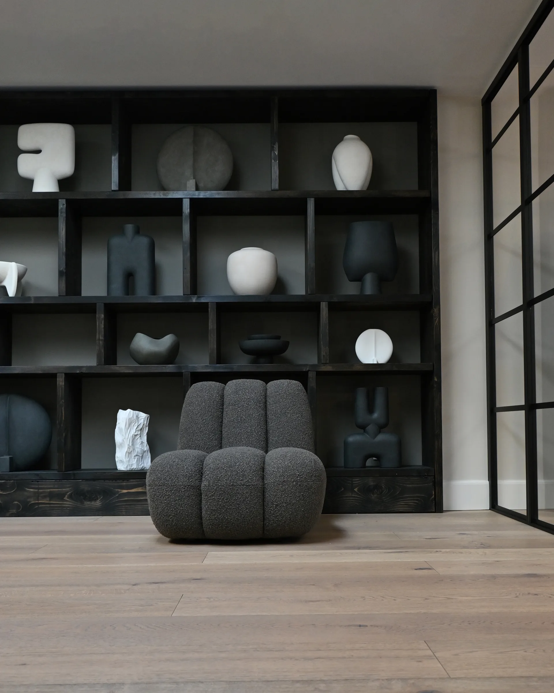 Toe loungefåtölj bouclé, Deep taupe 101 Copenhagen