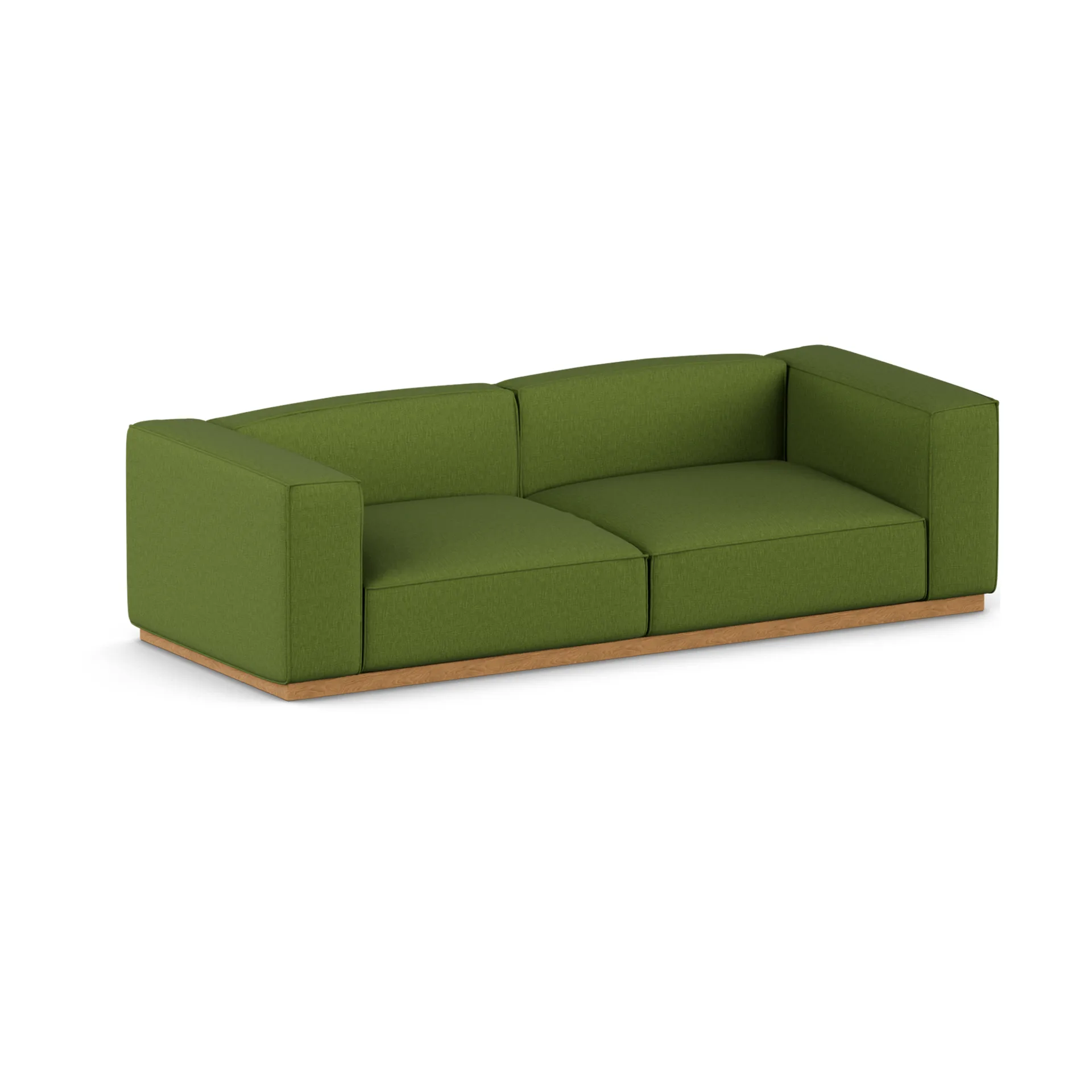 Bergsdal soffa, Luiza Green 3975-ekbetsad ask, 3-sits 1898