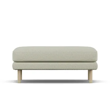 Bredhult fotpall - Luiza Beige 3981-vitoljad ek - 1898