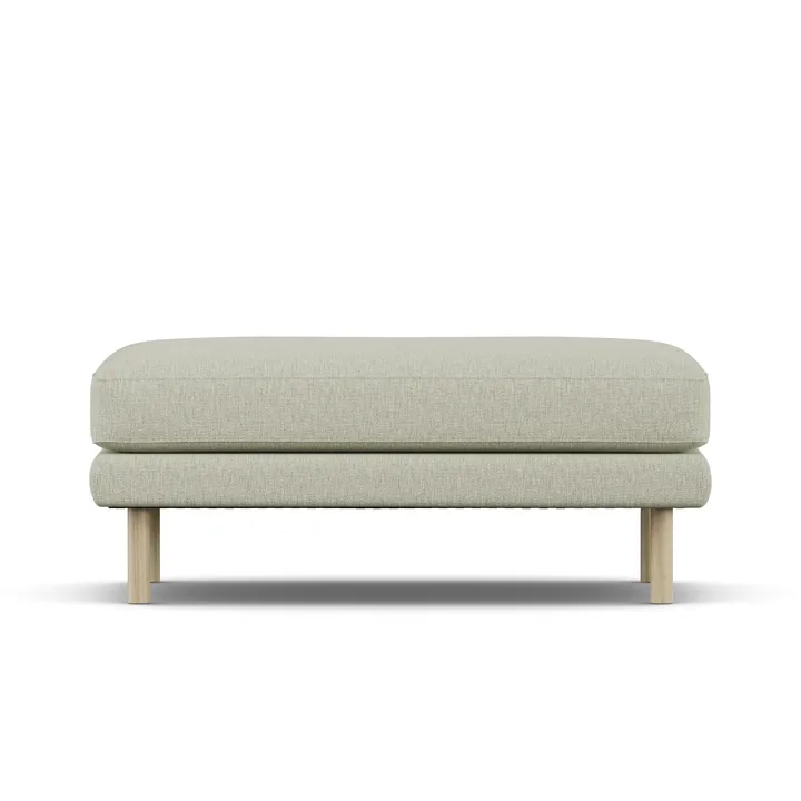 Bredhult fotpall - Luiza Beige 3981-vitoljad ek - 1898
