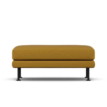 Bredhult fotpall - Luiza Mustard 3972-svart stål - 1898
