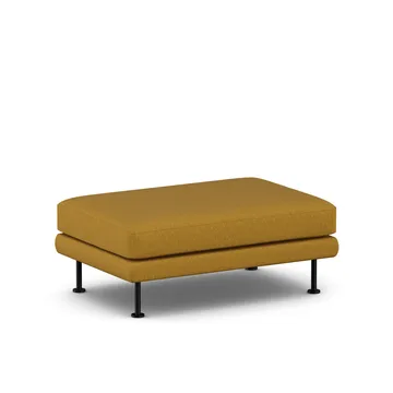 Bredhult fotpall - Luiza Mustard 3972-svart stål - 1898