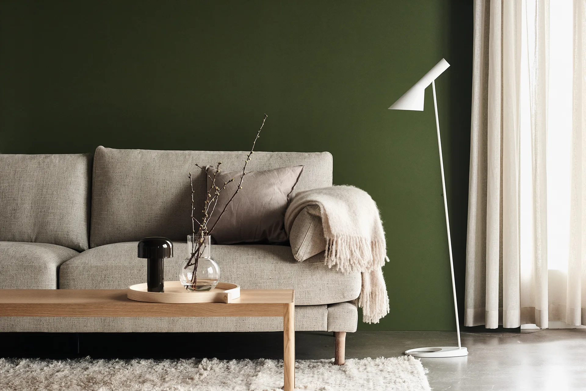 Bredhult soffa 3-sits, Bern 0345 green-vitoljad ek 1898