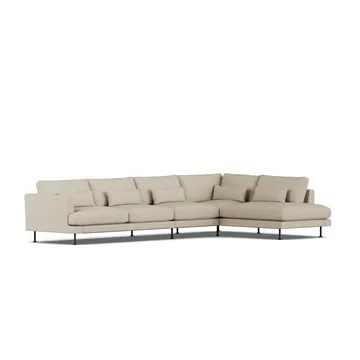 Bredhult soffa - Bern Beige 0341-svart stål, 4-sits B1 - 1898