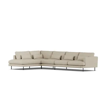 Bredhult soffa - Bern Beige 0341-svart stål, 4-sits B2 - 1898