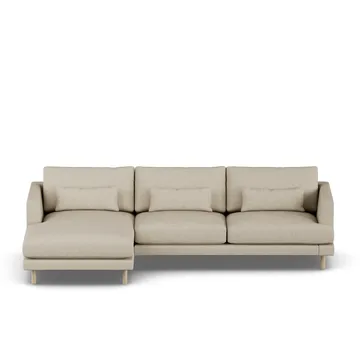 Bredhult soffa - Bern Beige 0341-vitoljad ek, 2,5-sits C2 - 1898