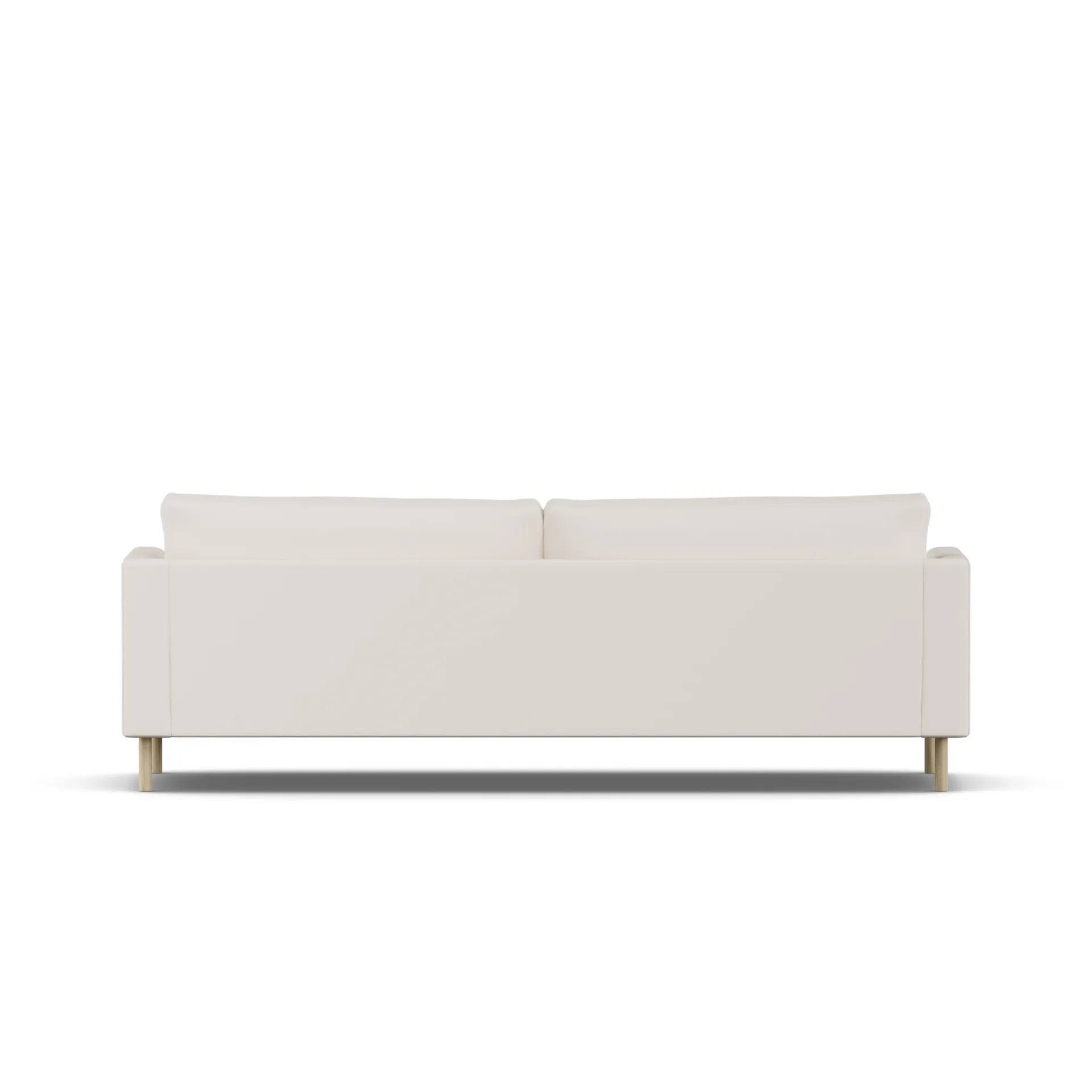 Bredhult soffa, Caleido Beige 9600-vitoljad ek, 3-sits 1898