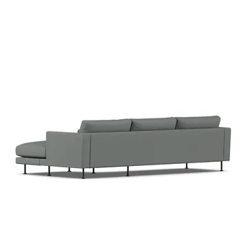 Bredhult soffa - Caleido Grey 1240-svart stål, 2,5-sits C1 - 1898