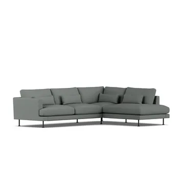 Bredhult soffa - Caleido Grey 1240-svart stål, 3-sits A1 - 1898