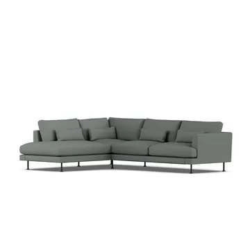 Bredhult soffa - Caleido Grey 1240-svart stål, 3-sits A2 - 1898