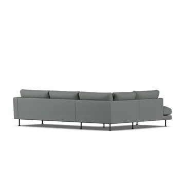 Bredhult soffa - Caleido Grey 1240-svart stål, 3-sits A2 - 1898