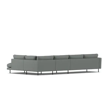 Bredhult soffa - Caleido Grey 1240-svart stål, 4-sits B1 - 1898