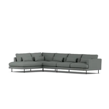 Bredhult soffa - Caleido Grey 1240-svart stål, 4-sits B2 - 1898