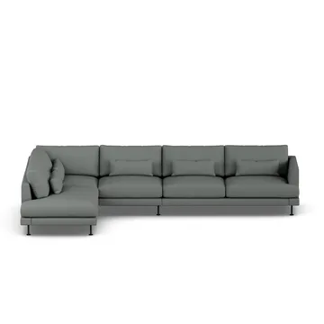 Bredhult soffa - Caleido Grey 1240-svart stål, 4-sits B2 - 1898