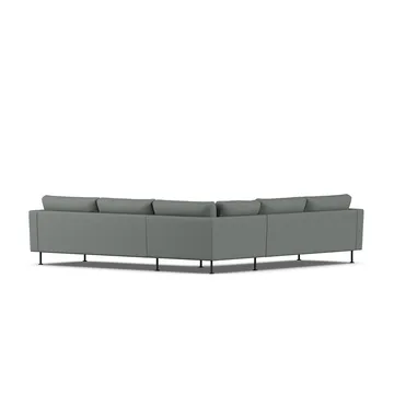 Bredhult soffa - Caleido Grey 1240-svart stål, hörnsoffa F - 1898