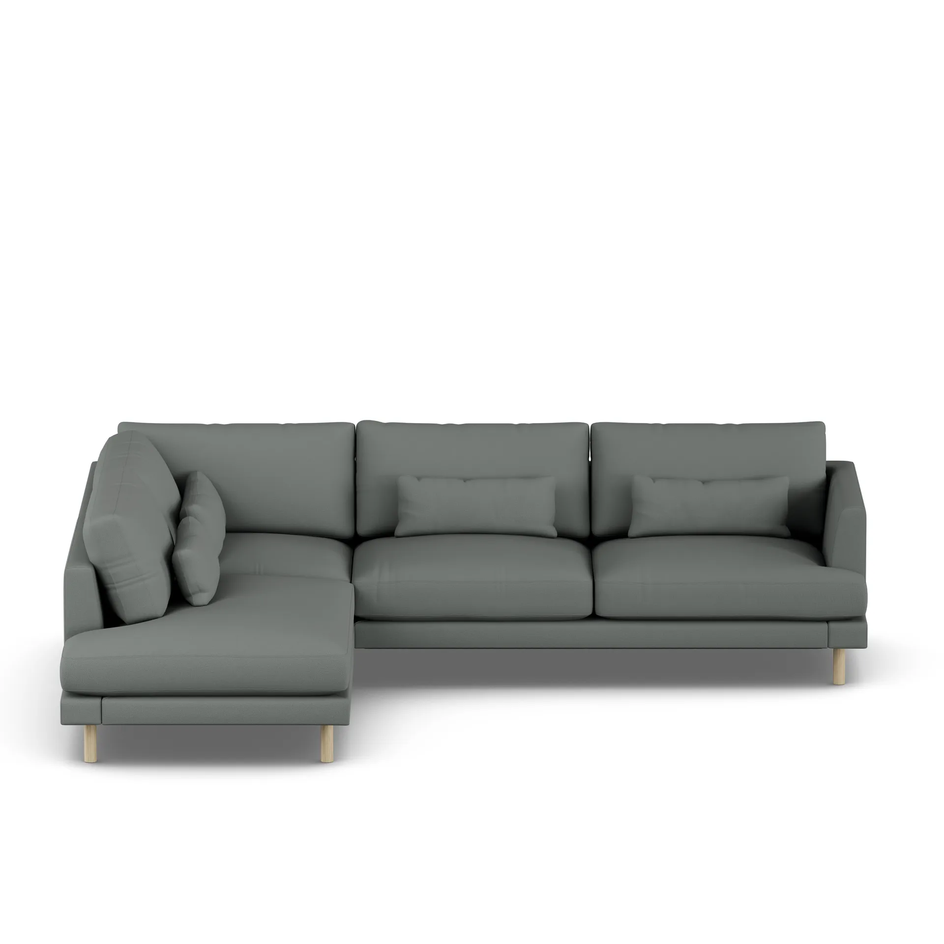Bredhult soffa, Caleido Grey 1240-vitoljad ek, 3-sits A2 1898