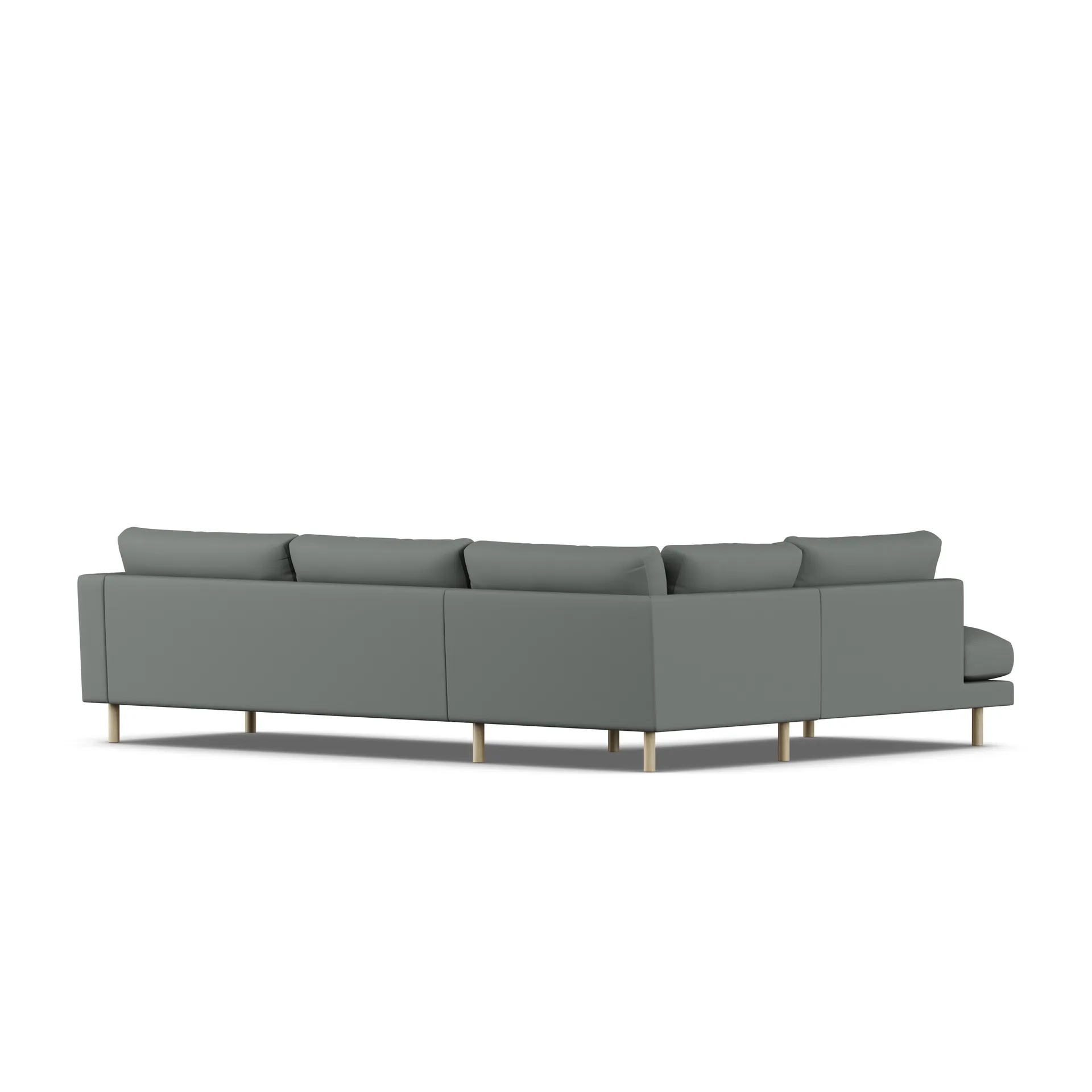 Bredhult soffa, Caleido Grey 1240-vitoljad ek, 3-sits A2 1898