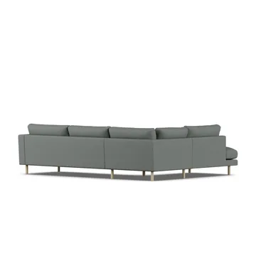 Bredhult soffa - Caleido Grey 1240-vitoljad ek, 3-sits A2 - 1898
