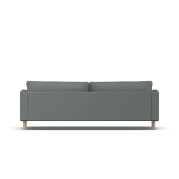 Bredhult soffa - Caleido Grey 1240-vitoljad ek, 3-sits - 1898