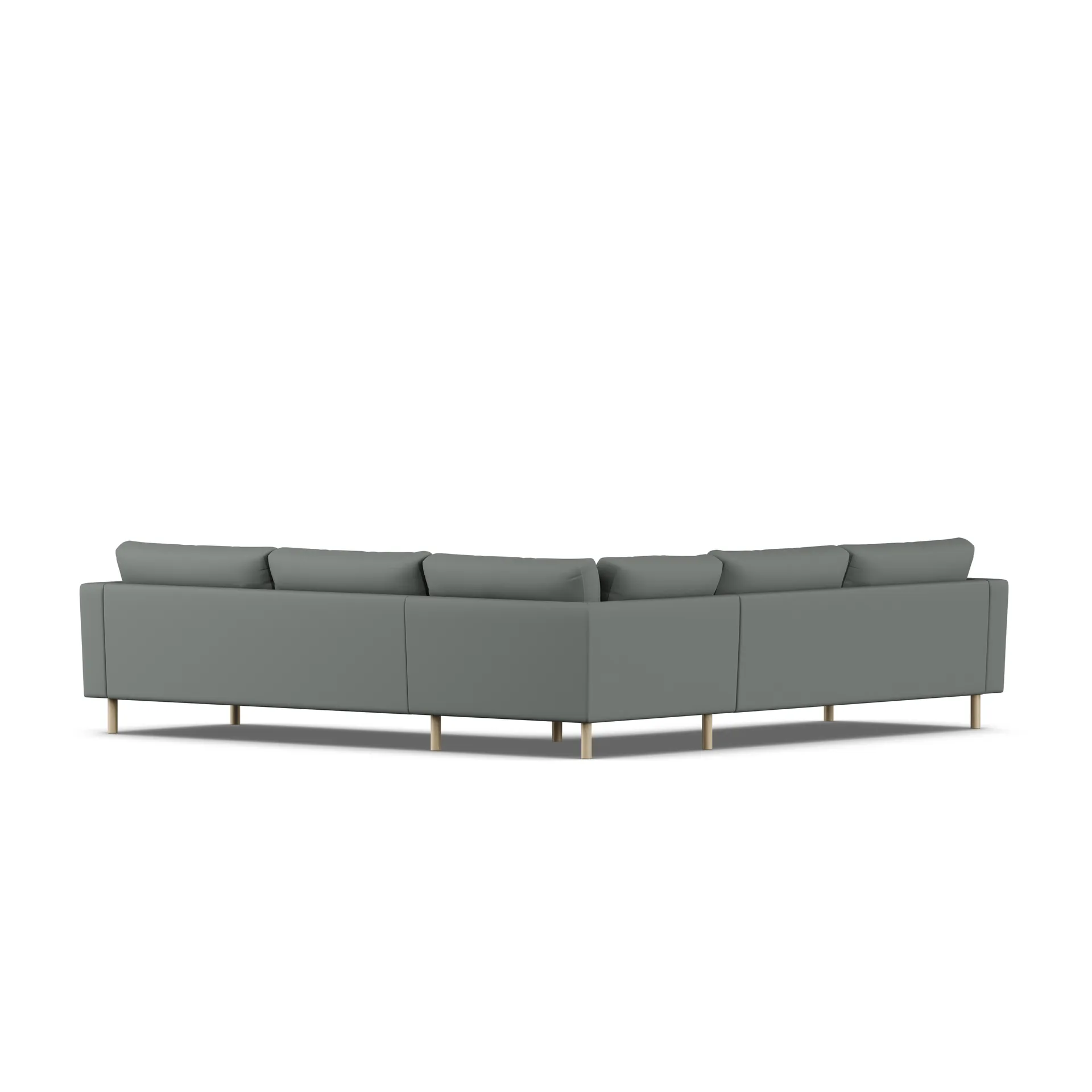 Bredhult soffa, Caleido Grey 1240-vitoljad ek, hörnsoffa F 1898