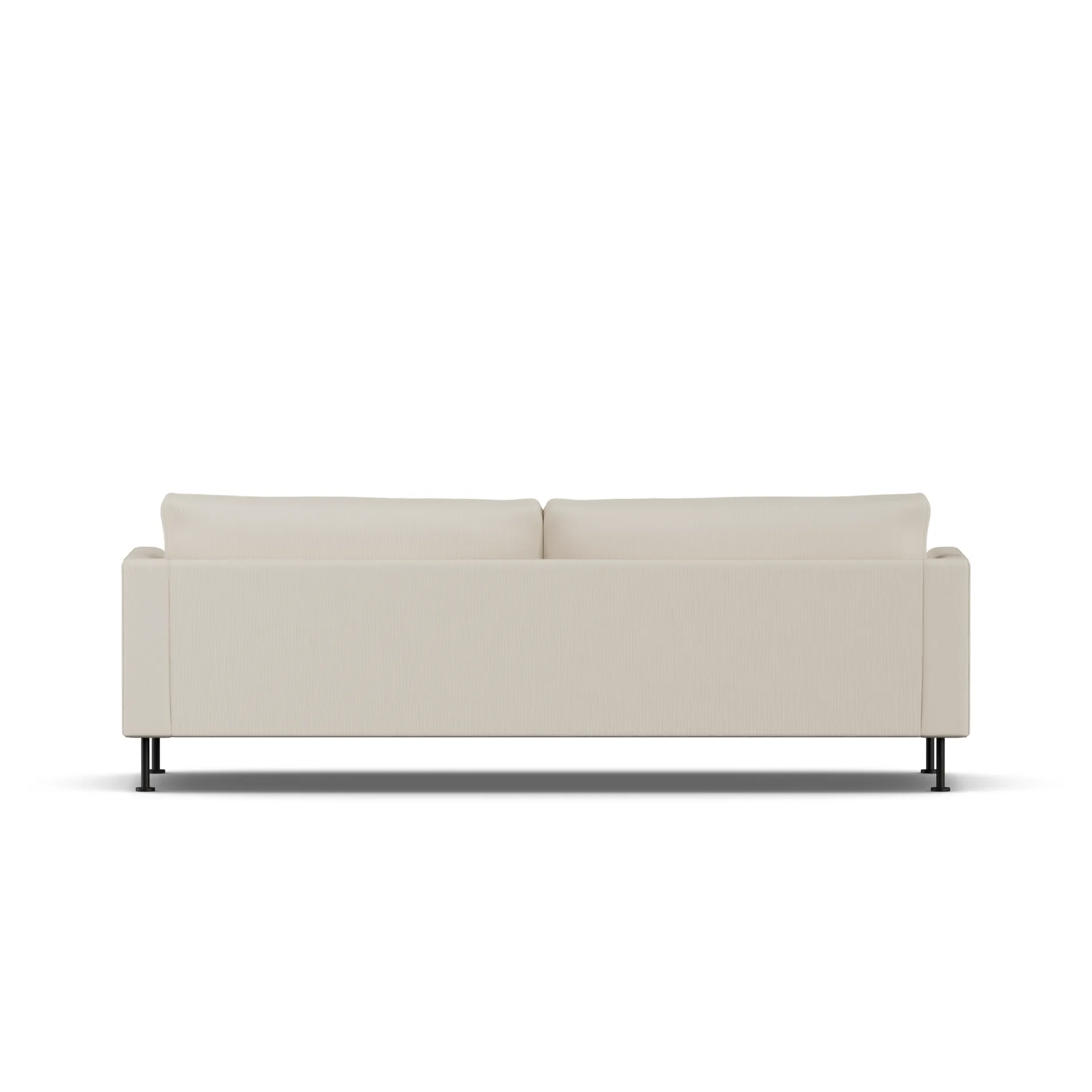 Bredhult soffa, Jump Beige 1956-svart stål, 3-sits 1898