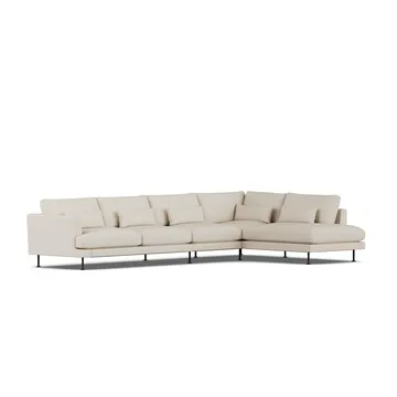 Bredhult soffa - Jump Beige 1956-svart stål, 4-sits B1 - 1898