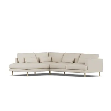 Bredhult soffa - Jump Beige 1956-vitoljad ek, 3-sits A2 - 1898