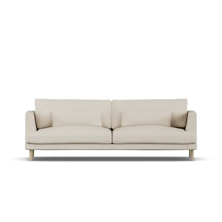 Bredhult soffa - Jump Beige 1956-vitoljad ek, 3-sits - 1898
