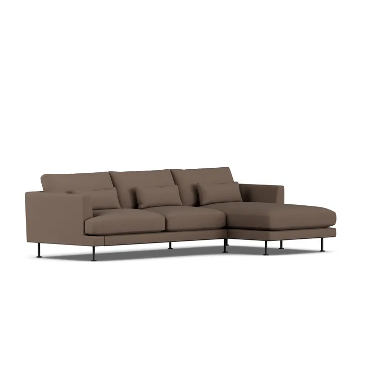 Bredhult soffa - Jump Brown 1955-svart stål, 2,5-sits C1 - 1898