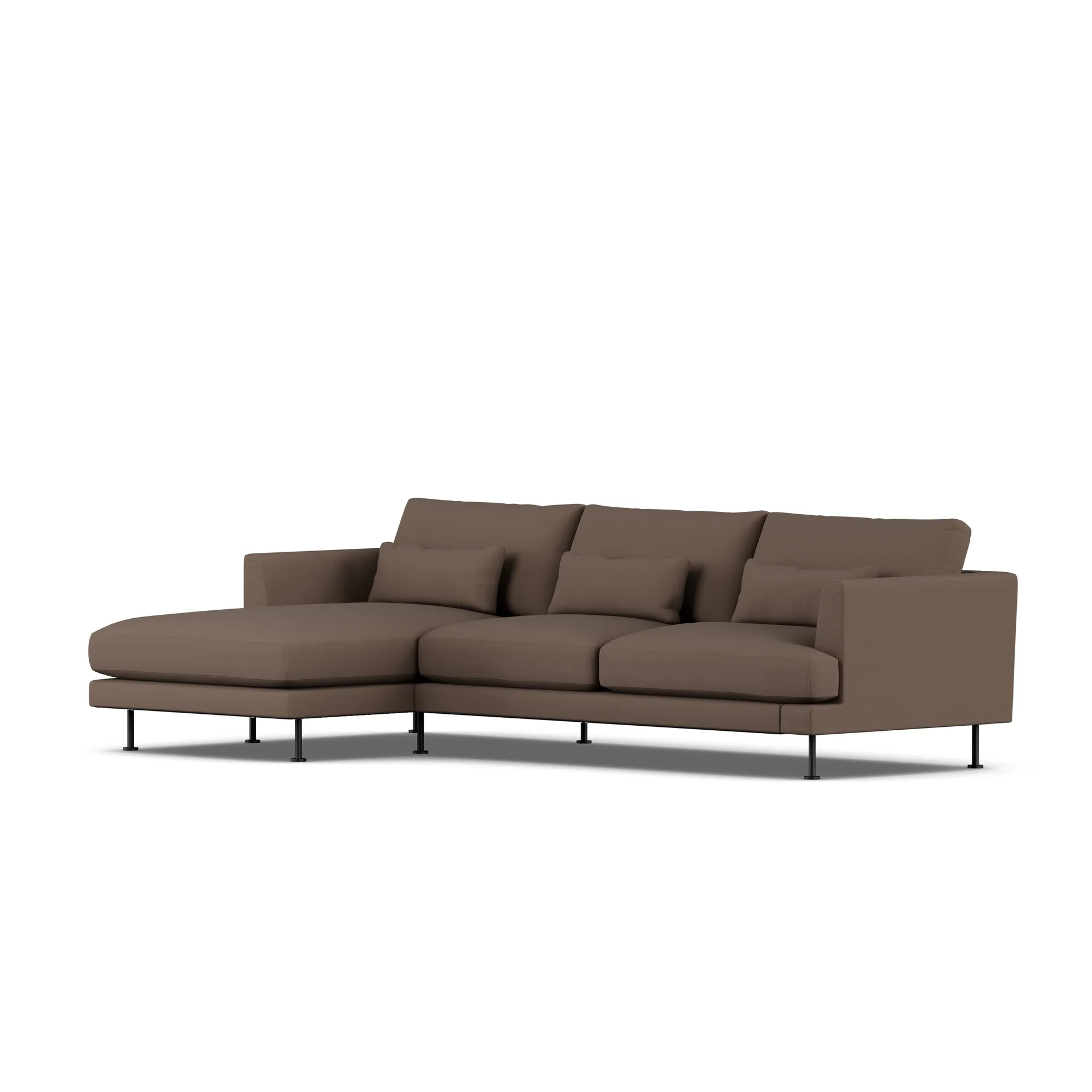 Bredhult soffa, Jump Brown 1955-svart stål, 2,5-sits C2 1898