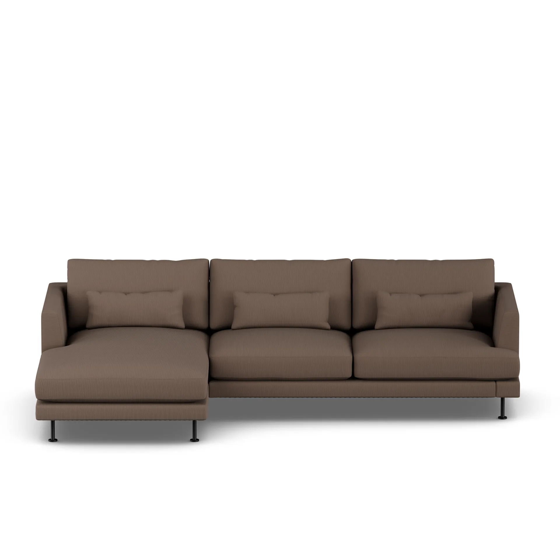 Bredhult soffa, Jump Brown 1955-svart stål, 2,5-sits C2 1898