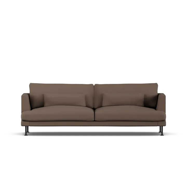 Bredhult soffa - Jump Brown 1955-svart stål, 3-sits - 1898