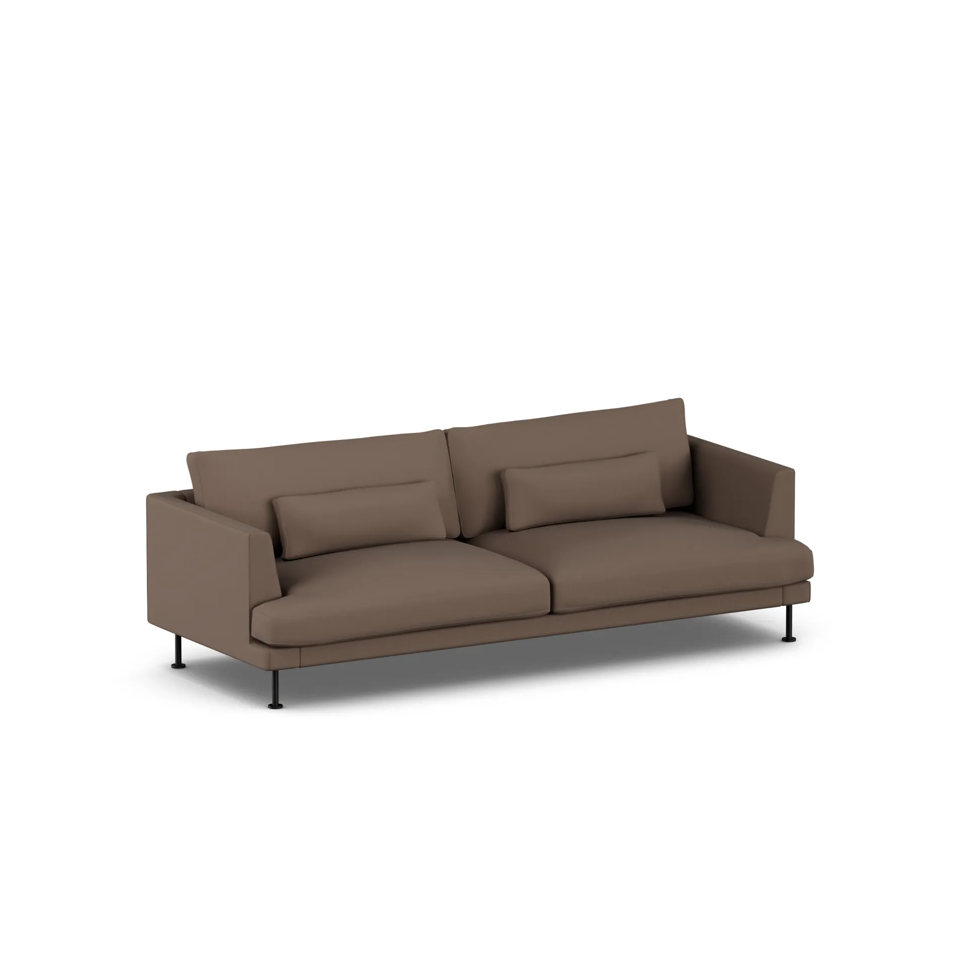 Bredhult soffa, Jump Brown 1955-svart stål, 3-sits 1898