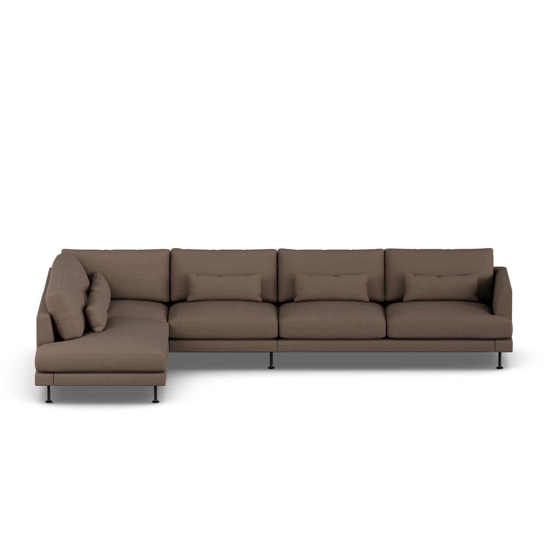 Bredhult soffa, Jump Brown 1955-svart stål, 4-sits B2 1898