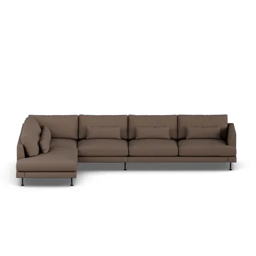 Bredhult soffa - Jump Brown 1955-svart stål, 4-sits B2 - 1898