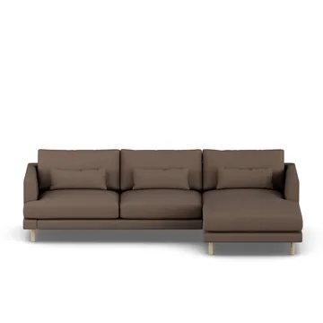 Bredhult soffa - Jump Brown 1955-vitoljad ek, 2,5-sits C1 - 1898