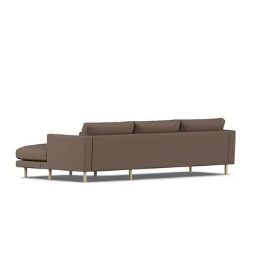 Bredhult soffa - Jump Brown 1955-vitoljad ek, 2,5-sits C1 - 1898