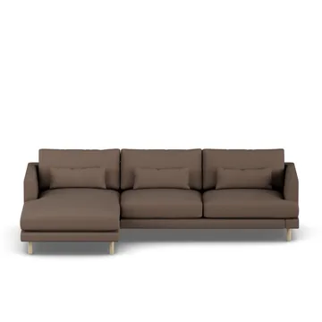 Bredhult soffa - Jump Brown 1955-vitoljad ek, 2,5-sits C2 - 1898