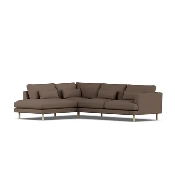 Bredhult soffa - Jump Brown 1955-vitoljad ek, 3-sits A2 - 1898