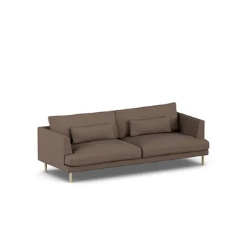 Bredhult soffa - Jump Brown 1955-vitoljad ek, 3-sits - 1898