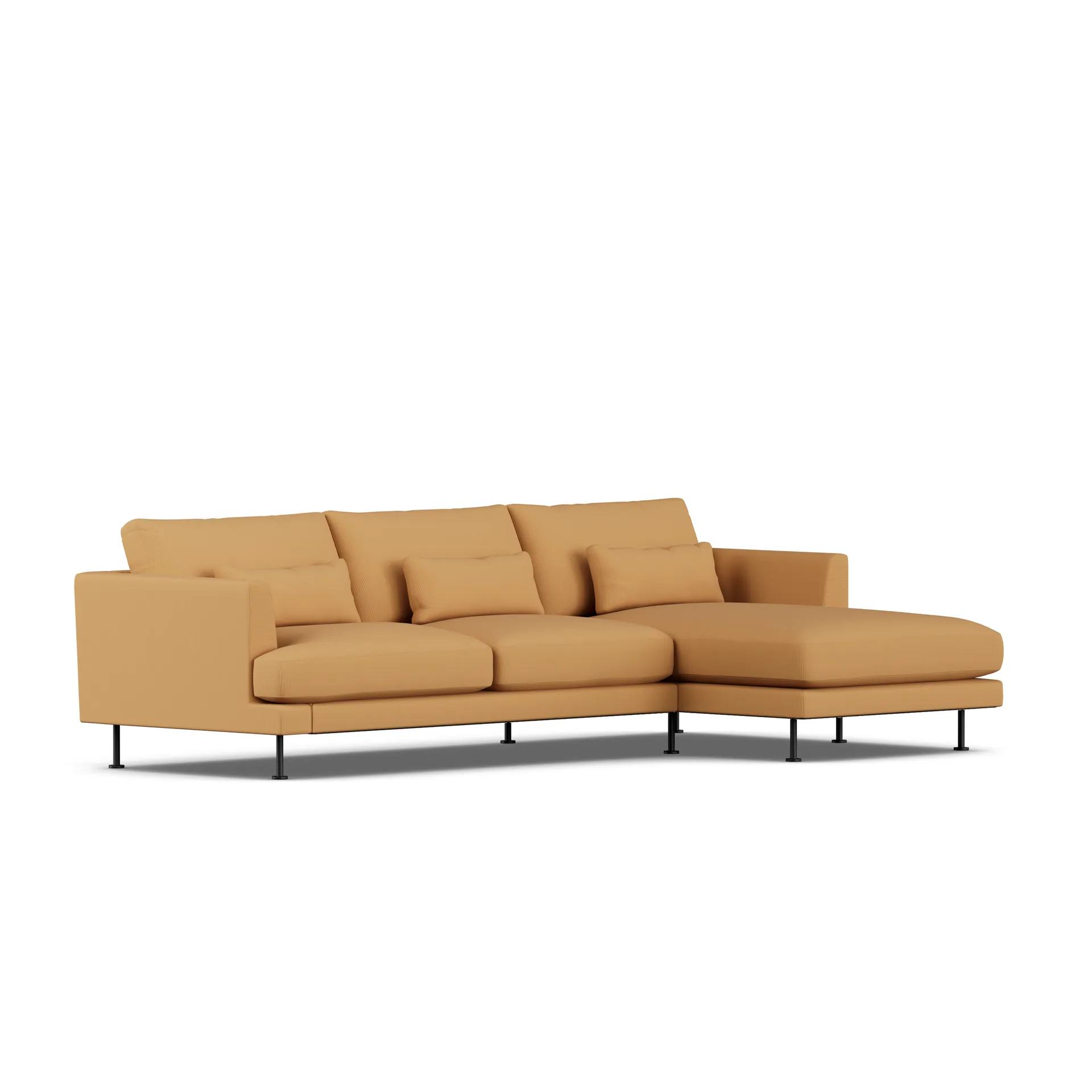 Bredhult soffa, Jump Honey 1959-svart stål, 2,5-sits C1 1898